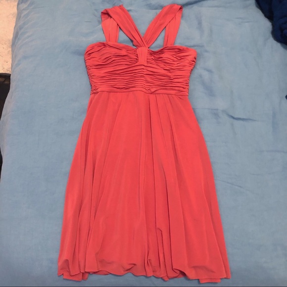salmon cocktail dress